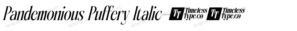 Pandemonious Puffery Italic字体转换